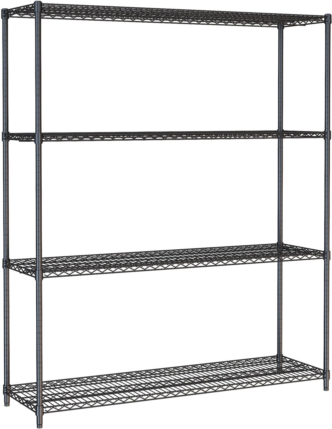 STELLING 4 LEVELS 1500 ZWART DEMONTABEL - Combisteel 7530.0035 - Horeca & Professioneel