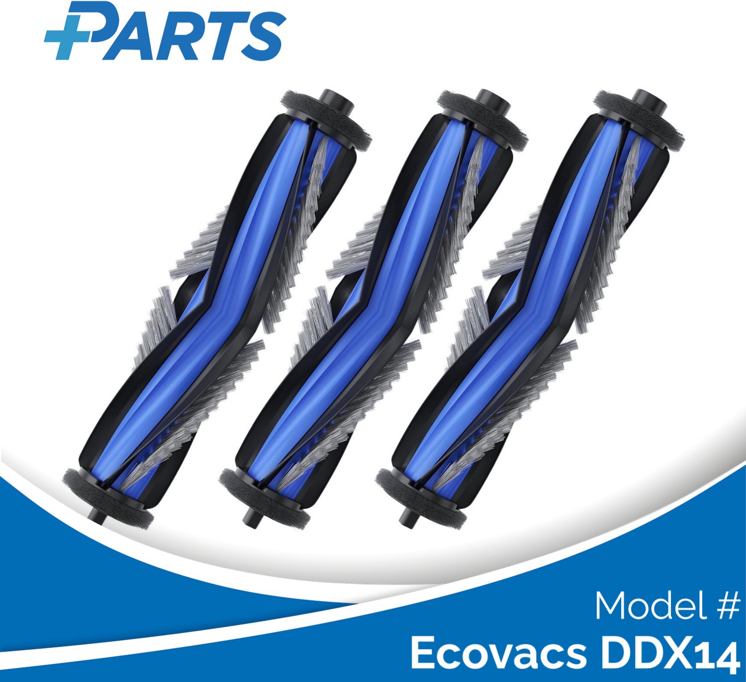 Plus.Parts Ecovacs DDX14 Borstels (3 Stuks, Plus.Parts® alternatief voor DMB010027) Overig