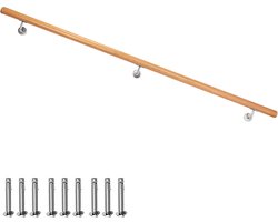 Beukenhouten trapleuning – Trapleuning / Wandleuning – Zijmontage – Lengte naar keuze: 50 – 500 cm
