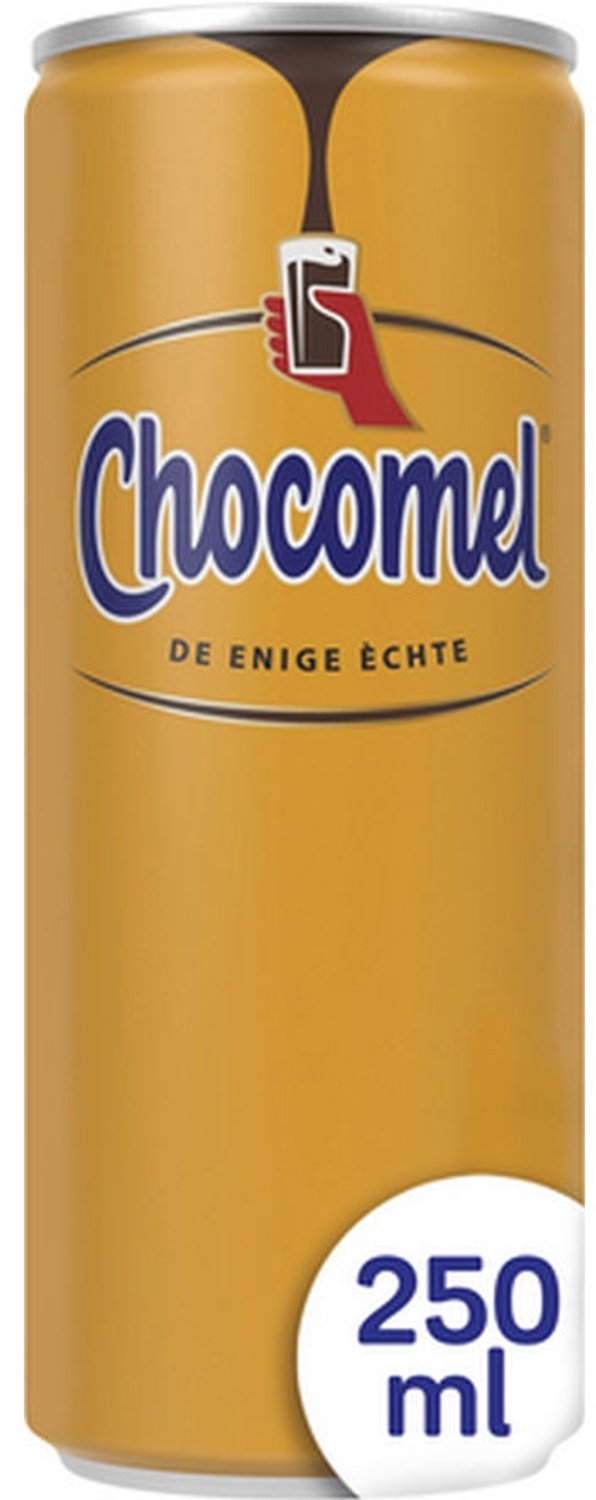 Chocolademelk Chocomel de enige echte blikje 0.25l | 24 stuks