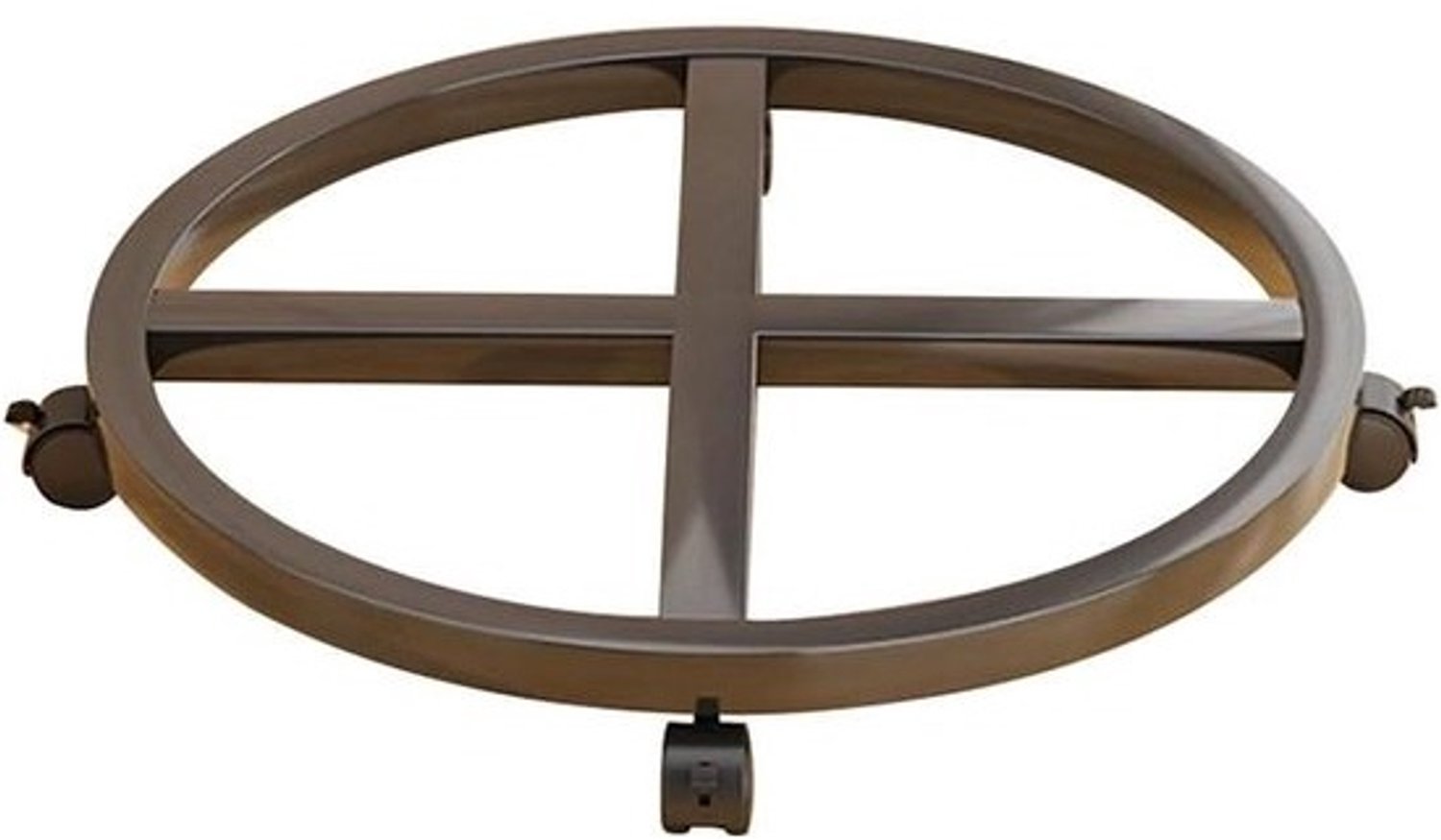 Verplaatsbare plantenpot - Bloempottrolley - Planten verplaatsen - Met remwielen - 30 cm rond - Zwart