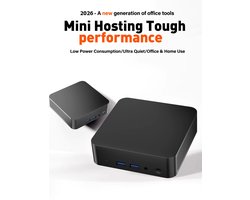 Mini PC Intel i3-6100U - 16GB RAM - 256GB SSD - Compact Draagbaar - Windows 11 Pro - Multimedia Desktop