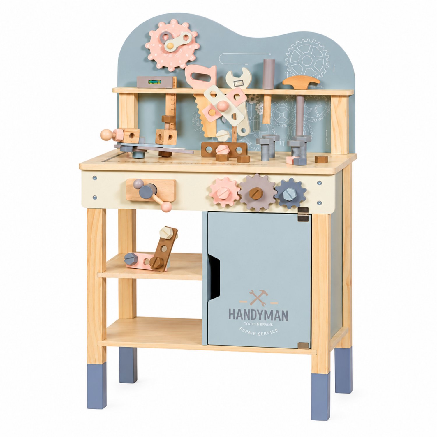 Dastium Kids Houten Werkbank Speelgoed - Werkbank voor kinderen - Inclusief Gereedschap - Kindergereedschap - FSC Hout