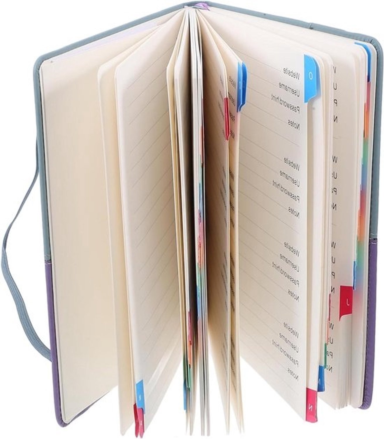 Mini-adresboek - Organizer voor telefoonnummers - Contacten bijhouden - Alfabetisch ingedeeld - 21.30x15.00x2.00CM - Multicolor