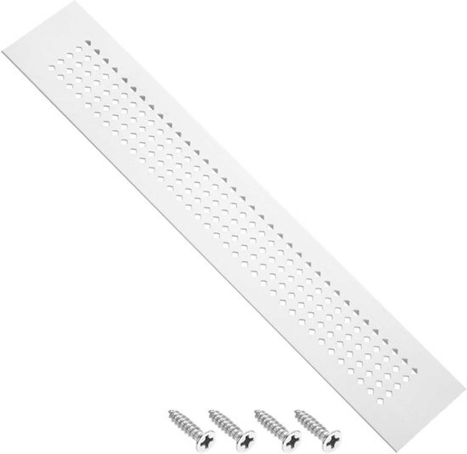 Aluminium ventilatierooster 35.5x5.5 cm voor kast, raam of deur - Zilver