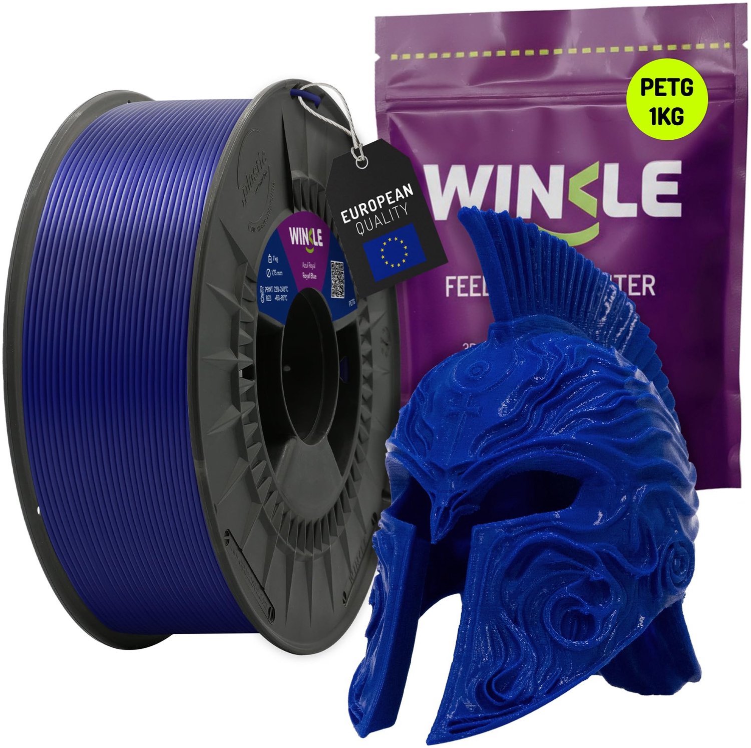 Winkle PETG 3D Filament - Filament voor 3D printer - Hoge Nauwkeurigheid - Donkerblauw - Ø 1,75 mm - 1 kg