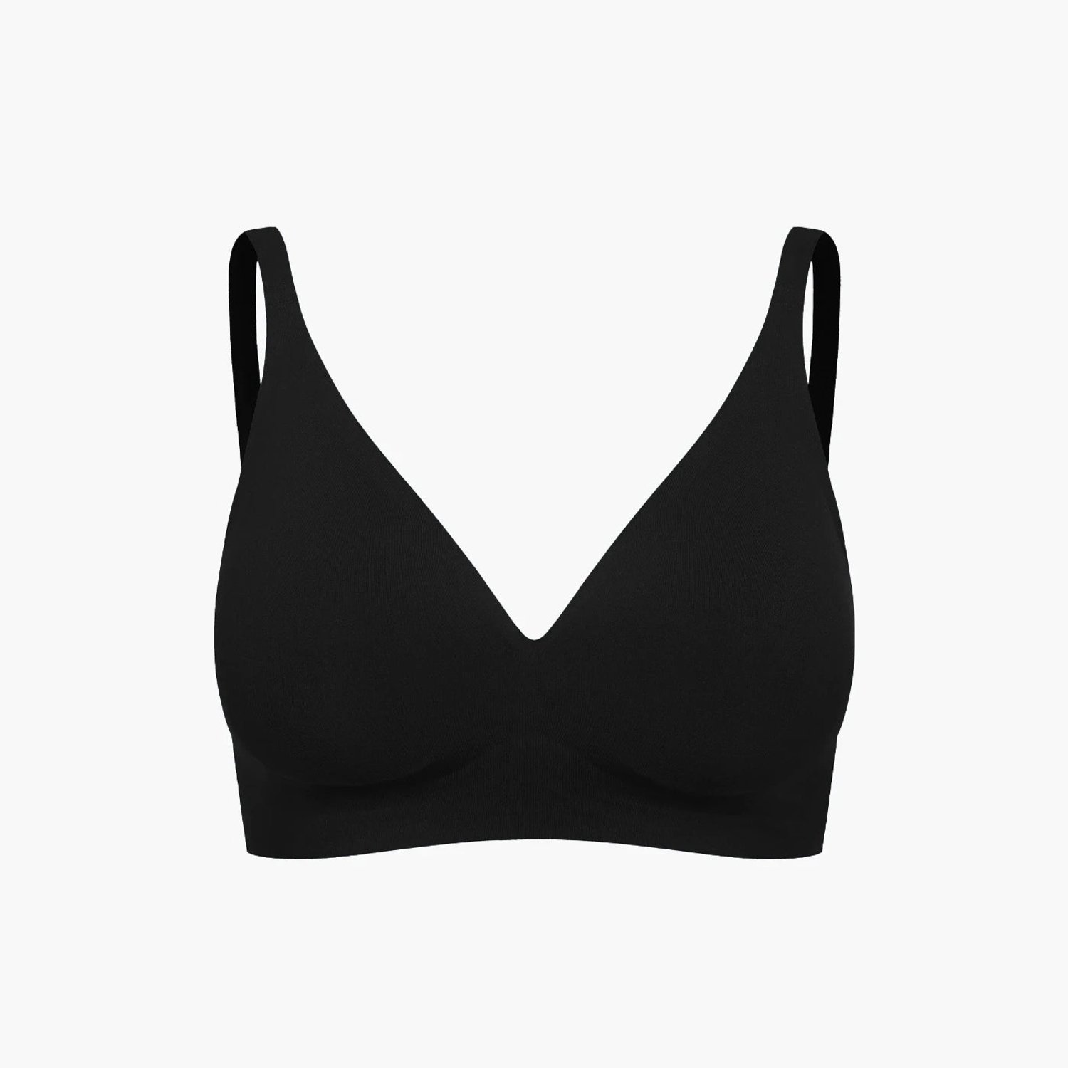 cfab Comfortabele push-up bh - Zwart - BH Zonder Beugel Voorgevormd - Ondergoed - Naadlos