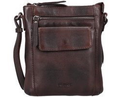 DSTRCT Astana Road Crossbodytas Kleine Dames - Leer - Bruin