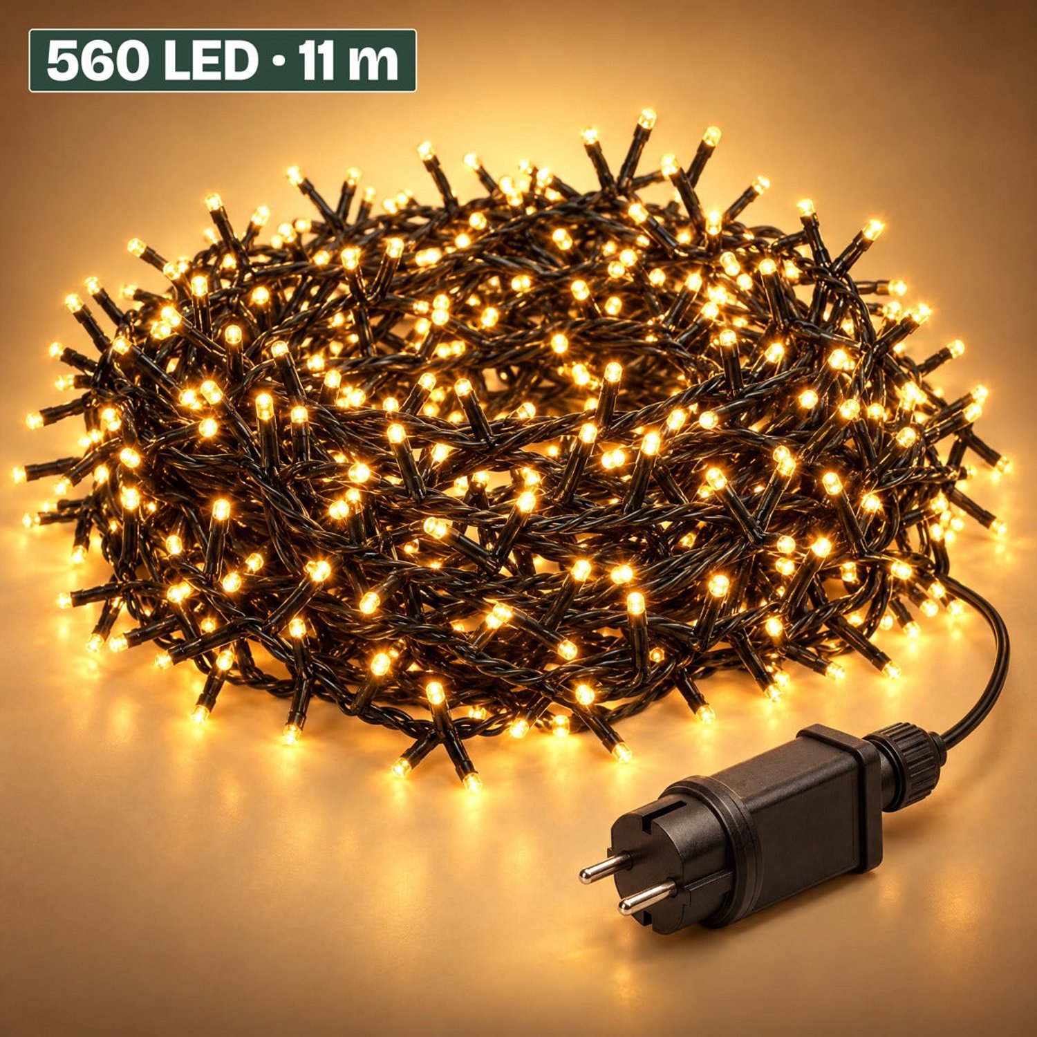 Levano Kerstverlichting 560 LED 11 m - Kerstboomverlichting - Kerstverlichting Buiten - Kerstlampjes - Clusterverlichting - Lichtslinger Buiten - Kerstlichtjes - LED Verlichting - Micro Cluster - Lichtsnoer met Timer en Dimmer - Extra Warm Wit