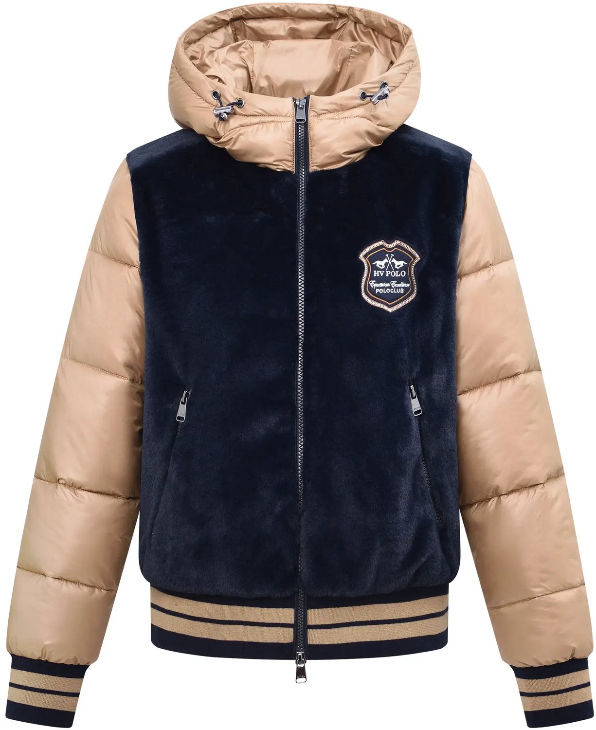 Damesjack met capuchon HV Polo Rhode Blauw