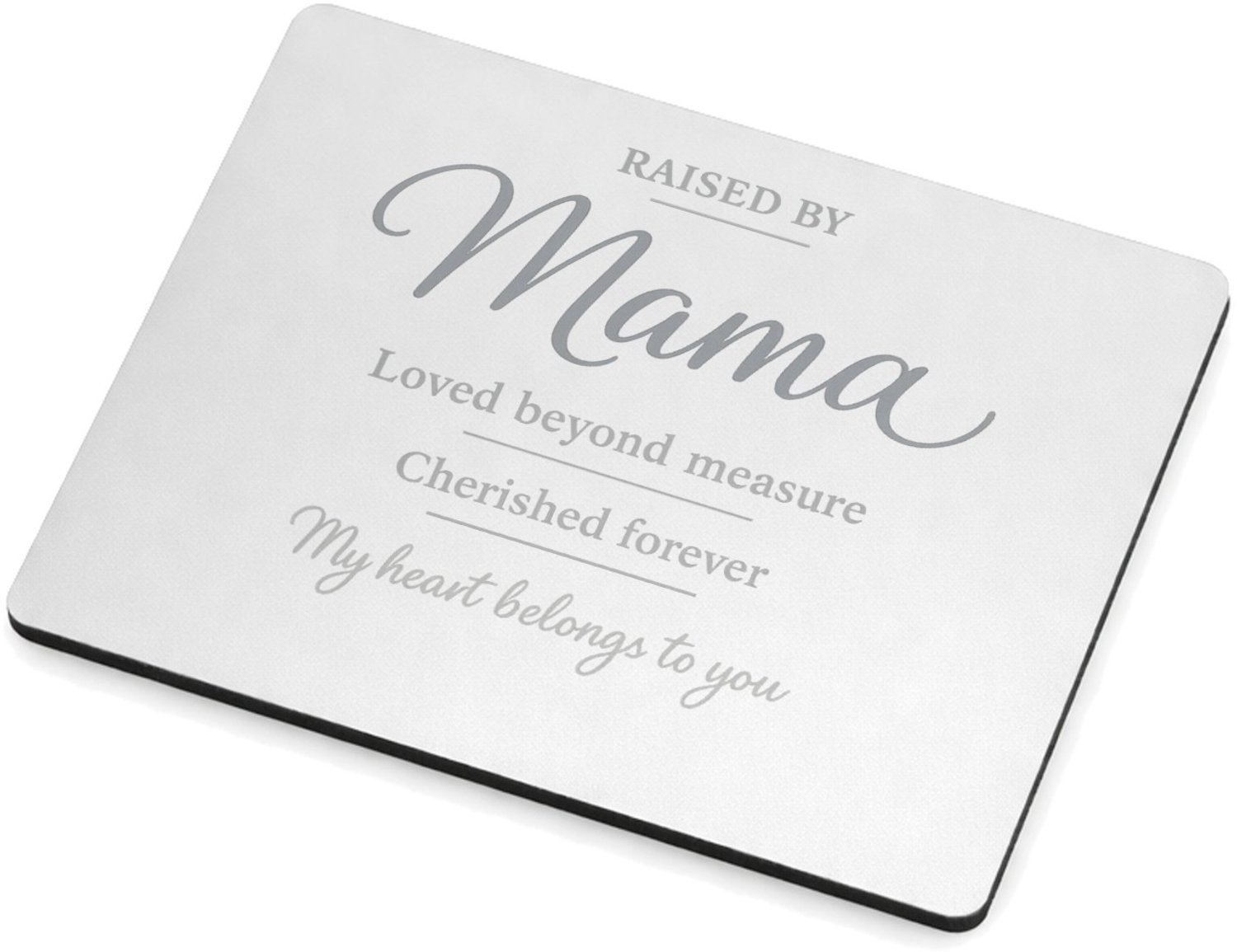 Mr Cadeautjes MDF magnetische fotolijst 9 x 7 - design Teder typografisch design met een groot kernwoord en een zac | cadeau Wit