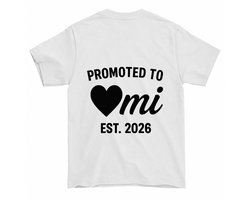Omi Shirt – PROMOTED TO OMI – Cadeau voor Nieuwe Oma – Unisex T-Shirt voor Dames & Heren – Leuk Cadeau voor Babyshower