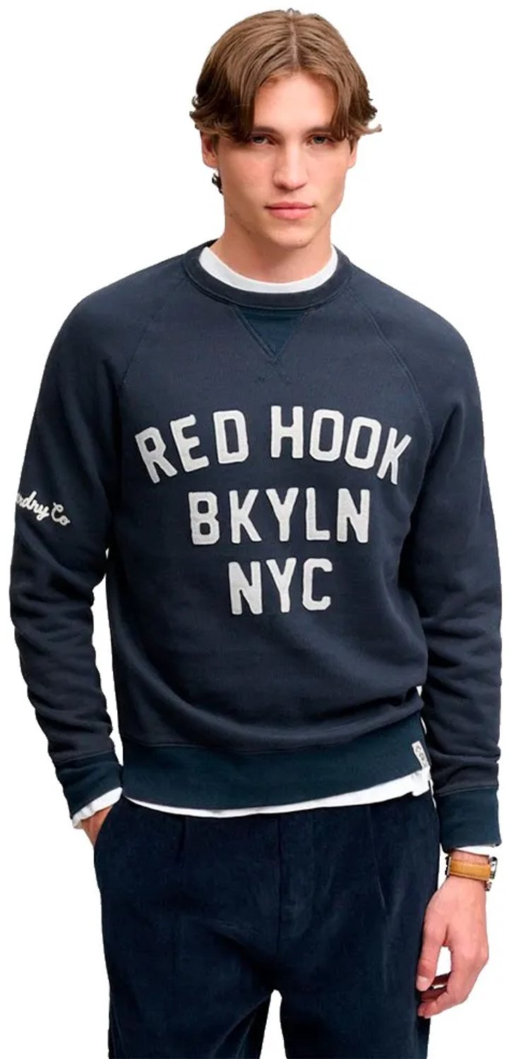 Superdry Heritage Applique Crew Sweatshirt 2XL Man Marineblauw