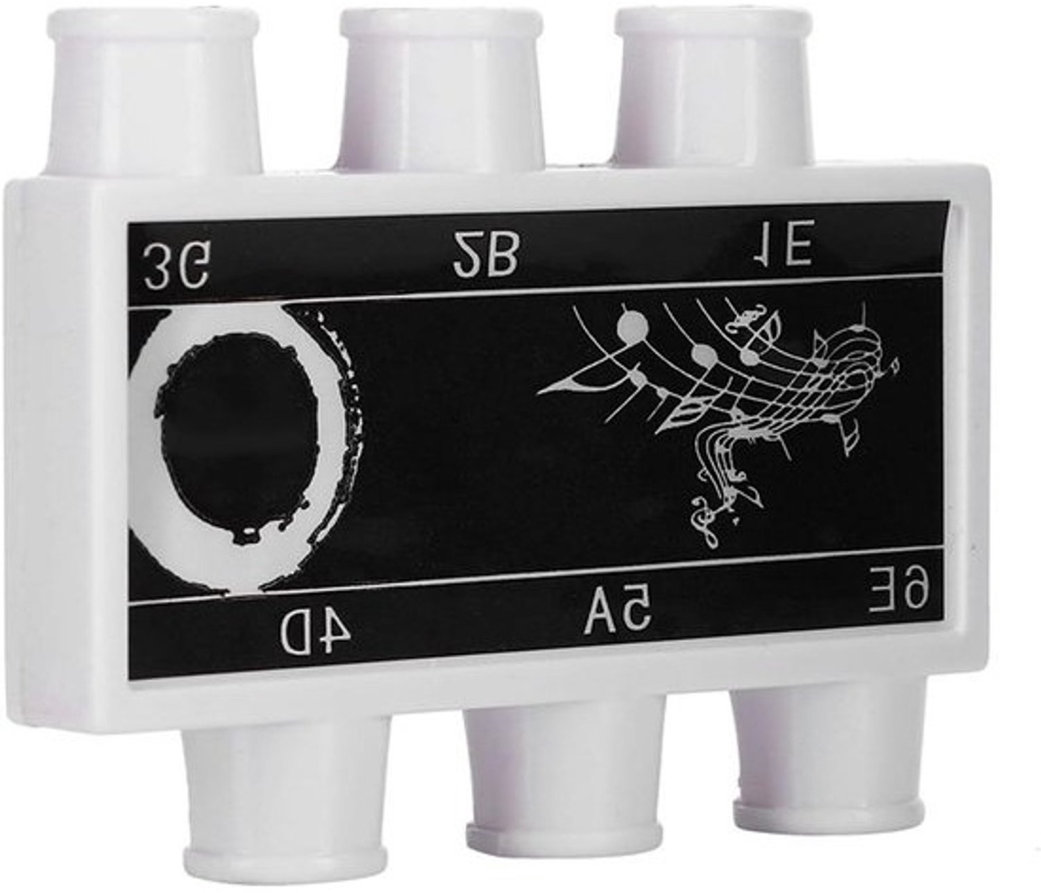 Stemfluit voor gitaar - Toonpijpje - Instrument stemmen - ABS-kunststof - 7x5x2 cm - Zwart