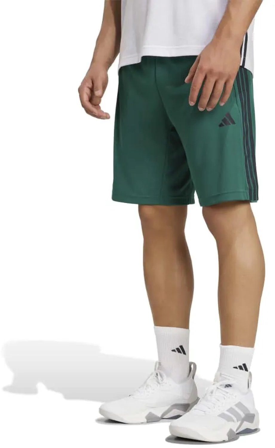 Adidas Workout Essentials Base 3 Stripes Pique 9´´ Korte Broek Regular Man Zwart
