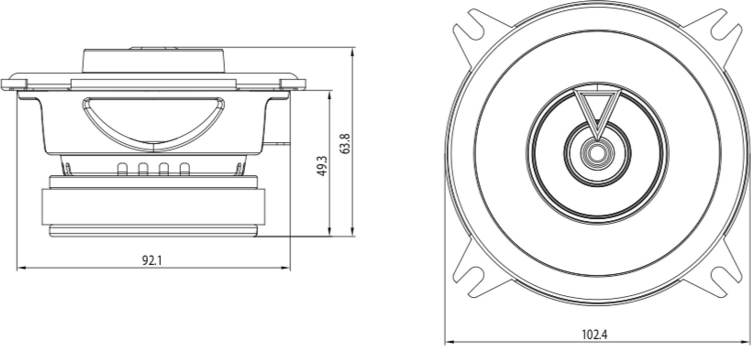 JBL Club 422F - Autospeakers - Ø 10 cm - 2-weg Coaxiaal - 105Watt - Zwart – foto 4