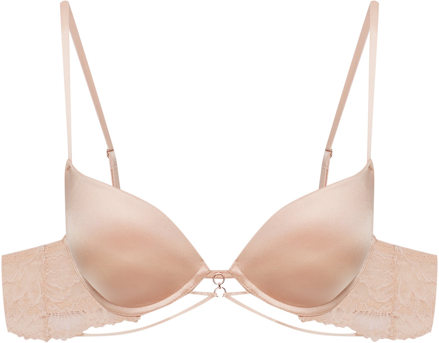 ESOTIQ Olive - Push-upbeha - Zandbeige - 65E - Kanten details