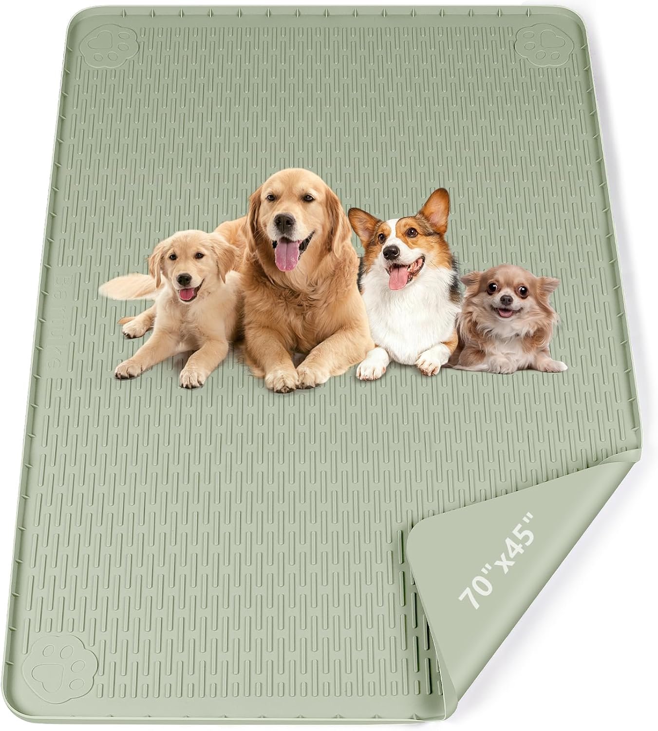 Plaspads voor honden 177,8 x 114,3 cm - extra grote siliconenmat - wasbaar en lekvrij - ServiceTopper