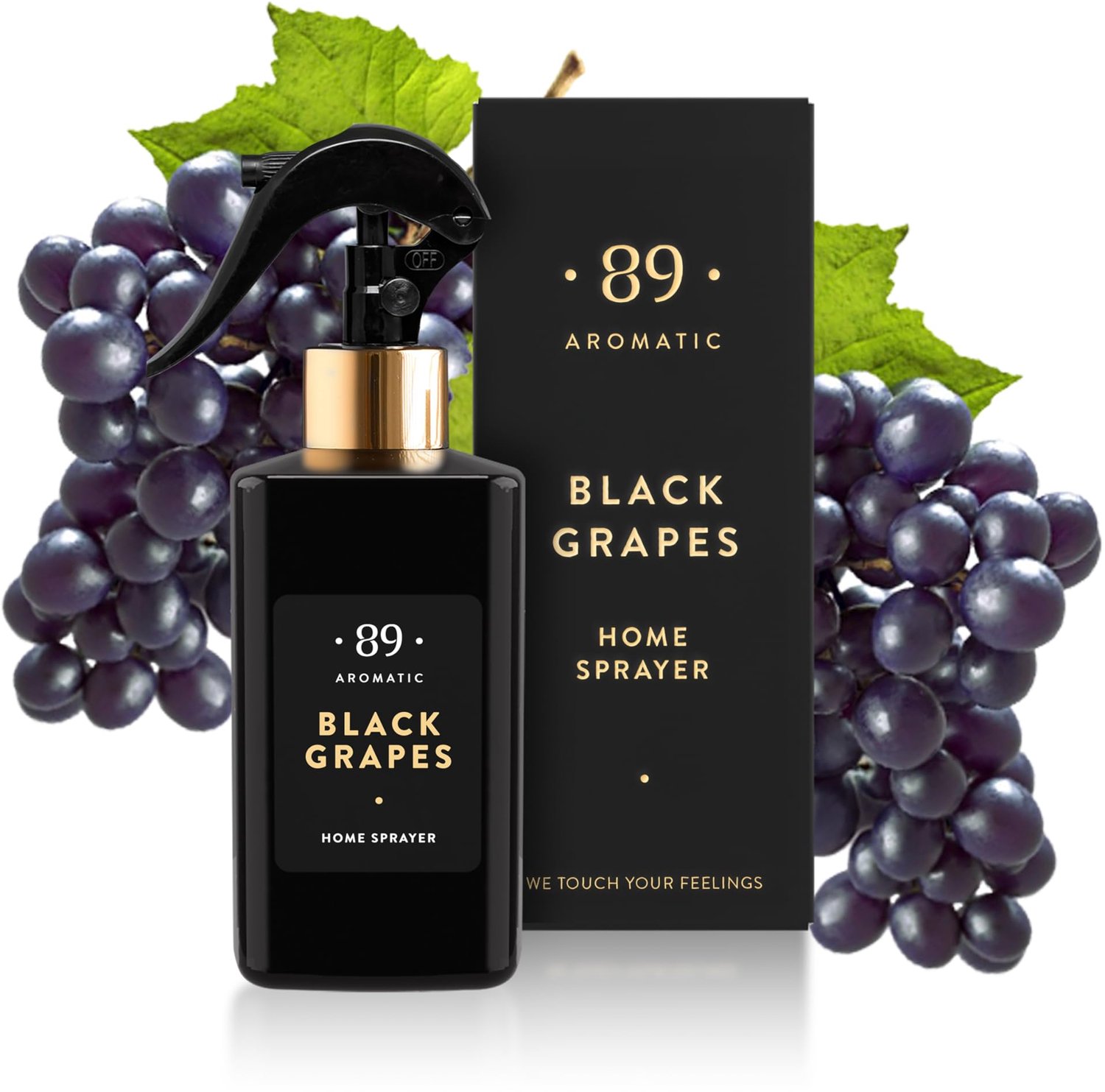 SnelShoppen - Room Spray 300 ml - Ripe Black Grapes Geur, Luchtverfrisser voor Thuis, Slaapkamer, Badkamer, Neutraliseert Geuren, Frisse en Ontspannen
