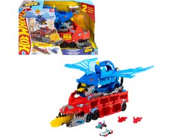 Hot Wheels Ultieme Dubbele Draak Transportvoertuig - 2 speelgoedauto's