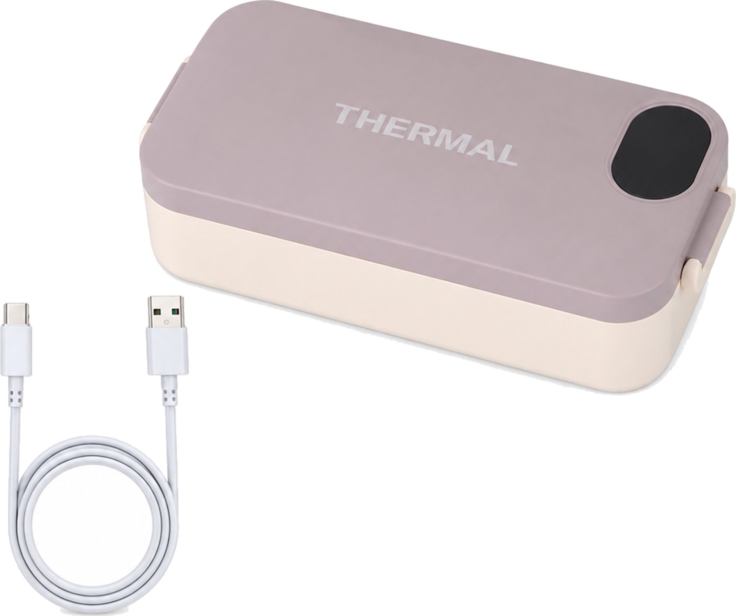 Broodtrommel elektrisch verwarmbaar, kaki, 15 W, voor 1 persoon, 26 × 12 × 7 cm