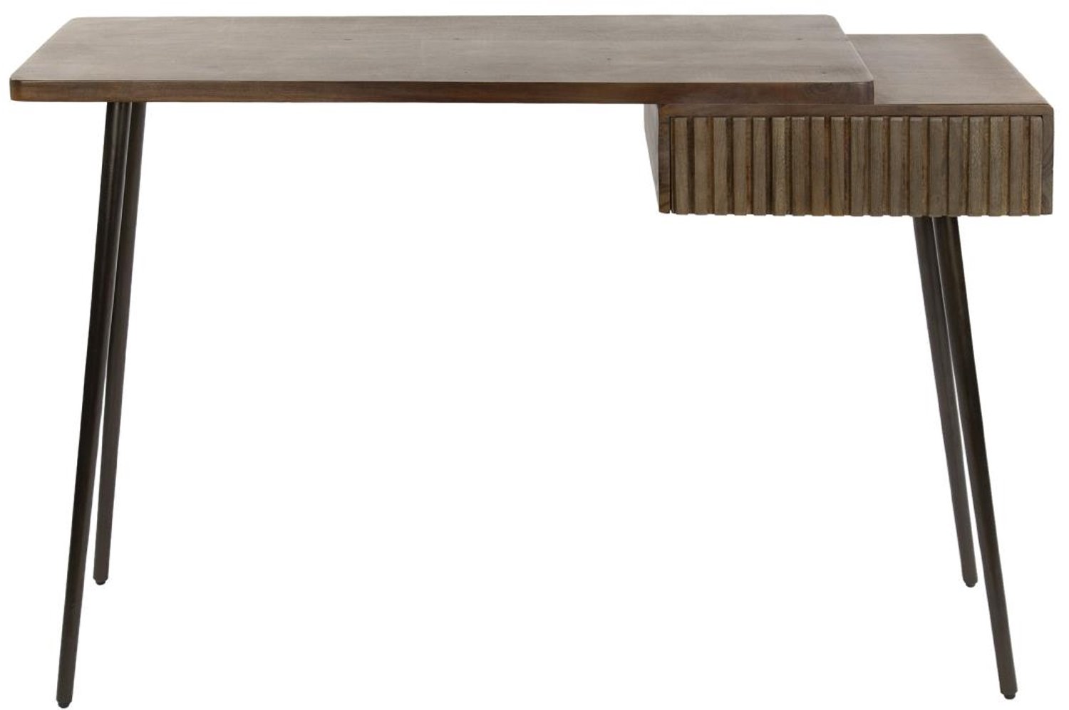 Fraaai - Marino sidetable - 120 cm - acaciahout - bruin - brons onderstel