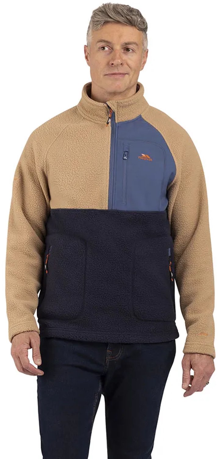 Trespass North Fleece Met Halve Rits Bruin S Man
