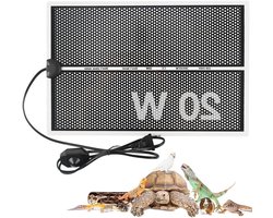 Terrarium Verwarmingsmat - Reptiel Warmtekussen - Klimaatbeheersing Terrarium - Instelbare Temperatuurregeling - 42 x 28 cm - Zwart