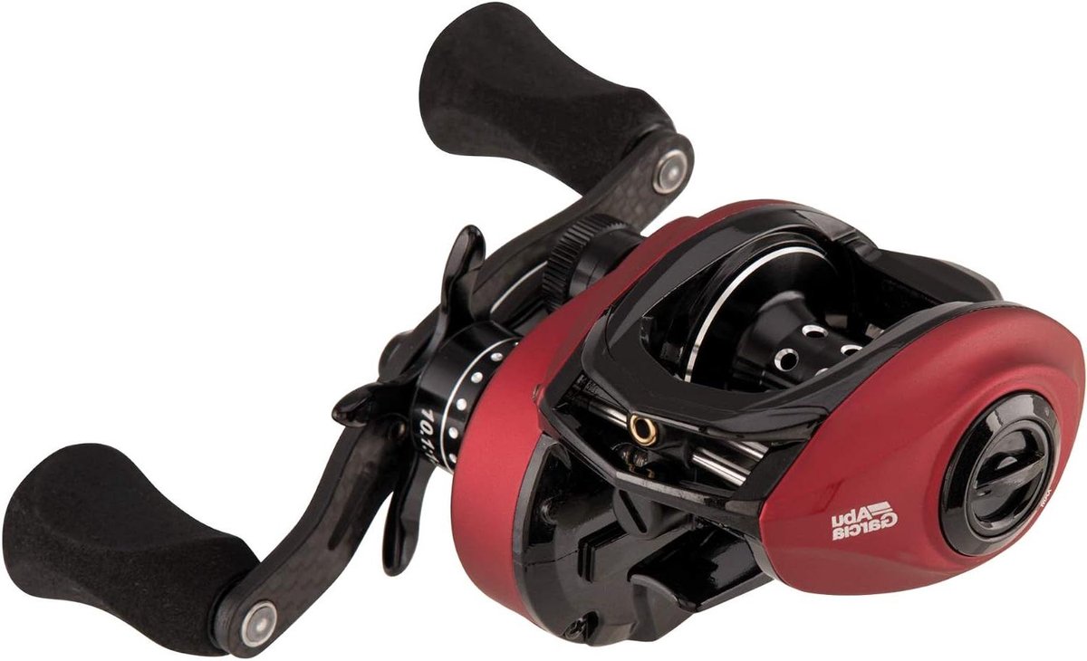 Baitcast Visspoel - Lage Profiel - Precisie Vissen - Rocket Gear Ratio - 907 g - Rood Zwart