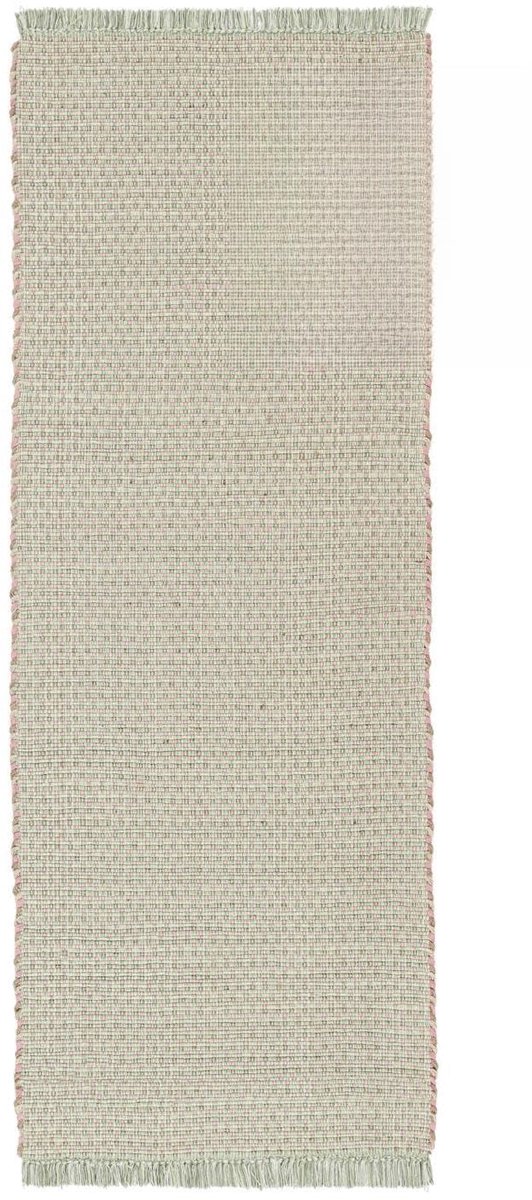 Vloerkleed, Moderne, 80 x 250 cm, Rechthoekig, Laagpolig, Woonkamer, Slaapkamer, Hal, Alleen chemisch reinigen, Roze/Groen