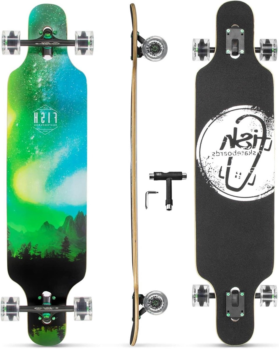 Longboard Skateboard Cruiser Board Stad Cruisen Soepele Rit 41 Inch Aurora
