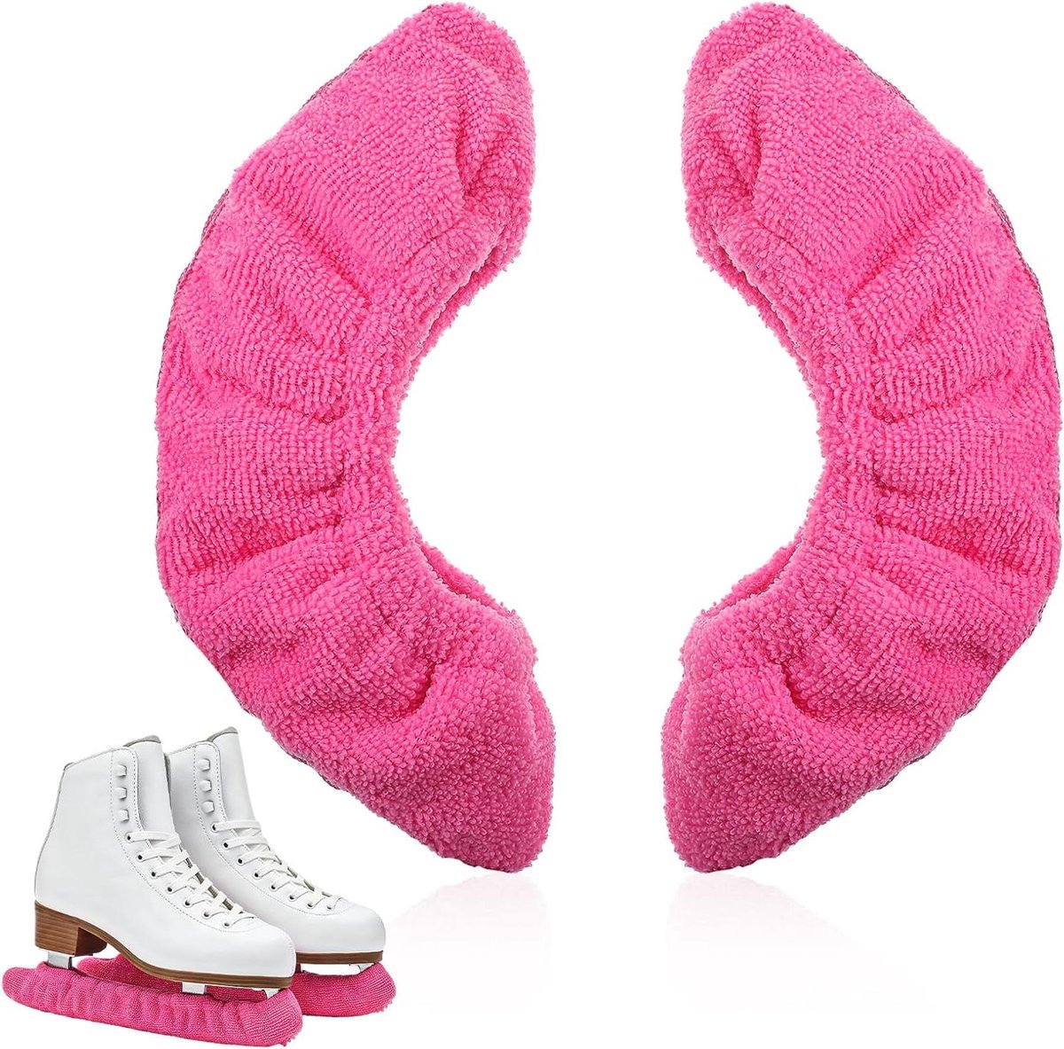 Schaatsbeschermers - Schaats Covers - Schaatsen Beschermen - Absorberende Voering - 22 x 7 cm - Roze