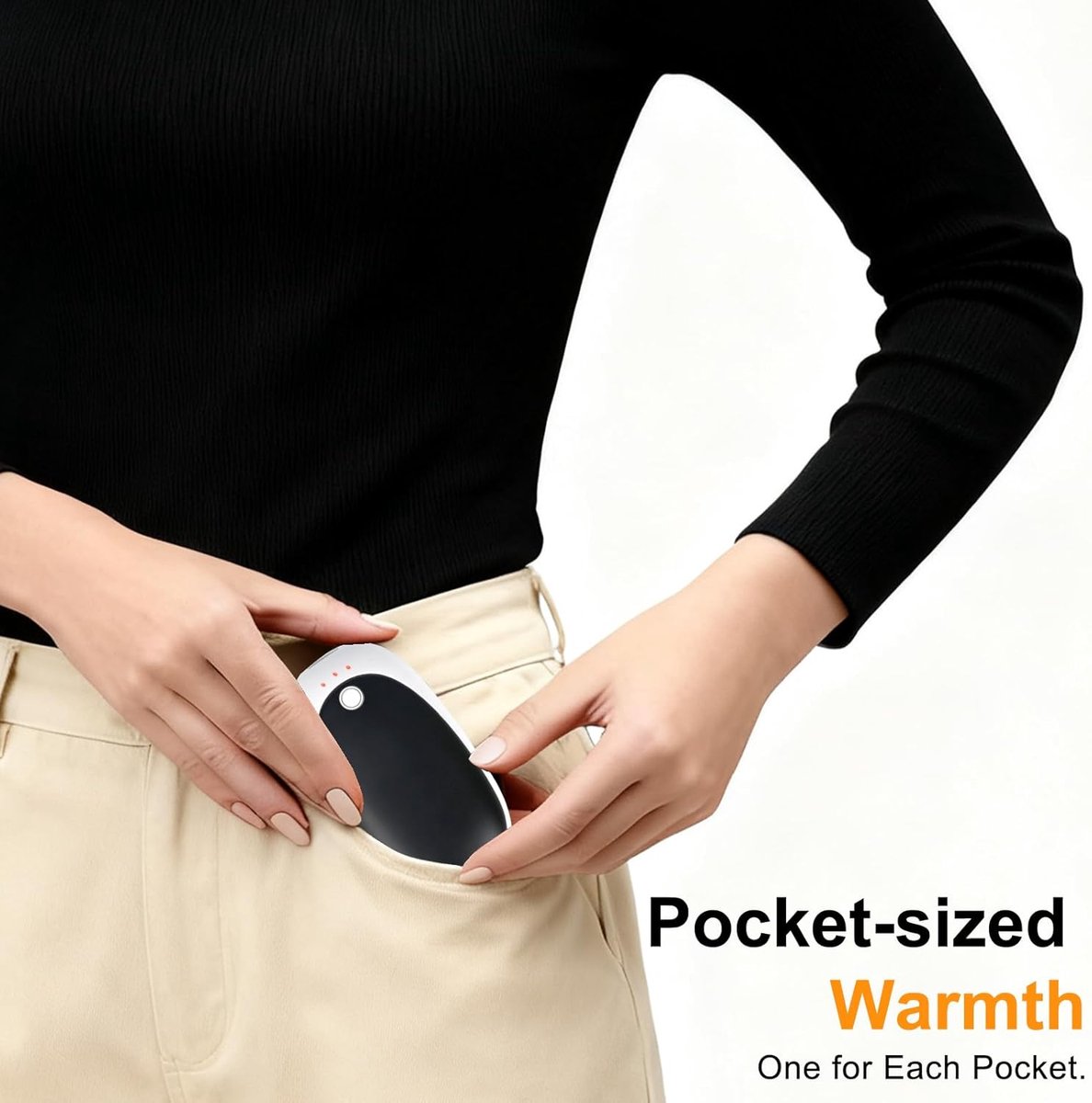 Handwarmers, oplaadbaar, 2 stuks, magnetische elektrische draagbare verwarming, 6000 mAh, zakformaat, ultralicht en dun, 3 standen, verwarming, snel opwarmen, herbruikbare warme handen voor buiten — cadeau in Sport & Outdoor - foto 5
