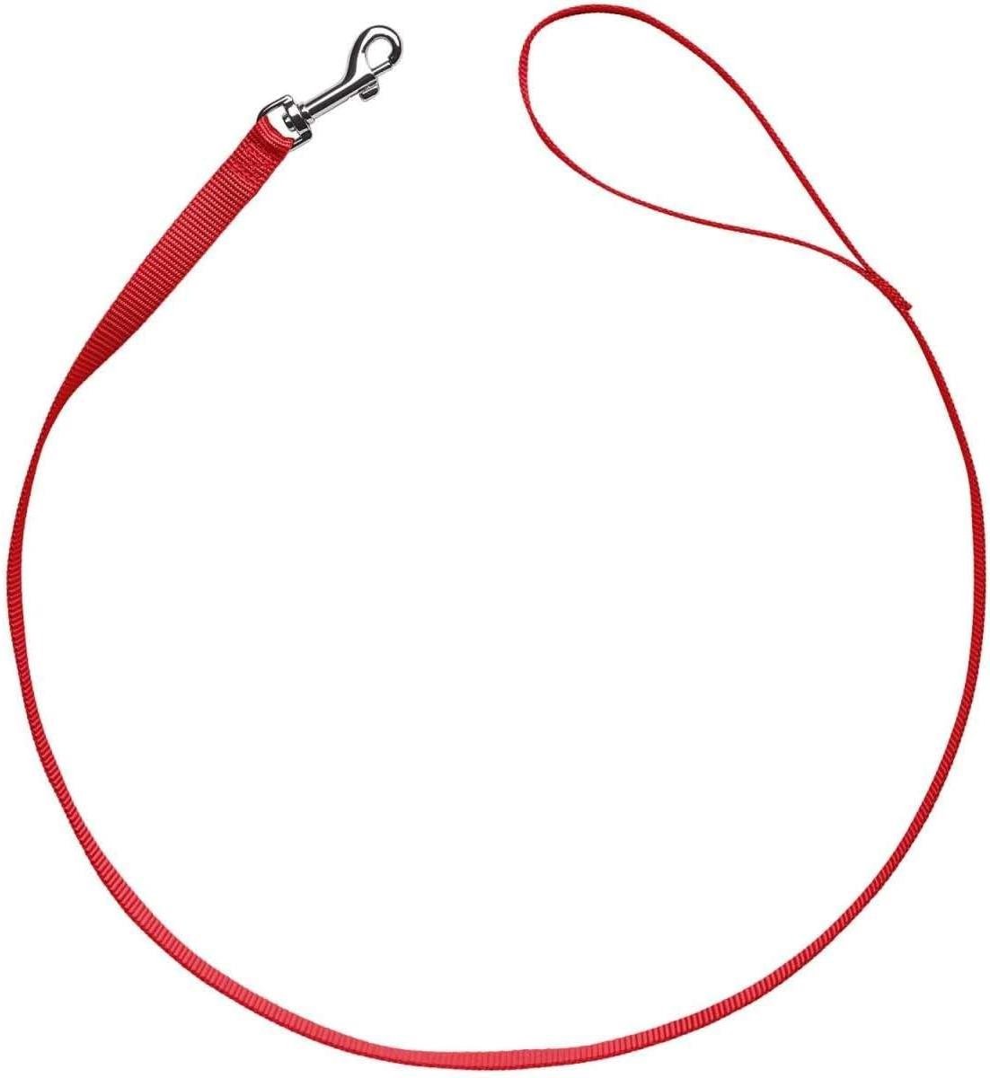 Hondenlijn Polyester - Hondenriem - Dagelijks Gebruik - Zacht Scheurbestendig Materiaal - 110 x 15 cm - Rood