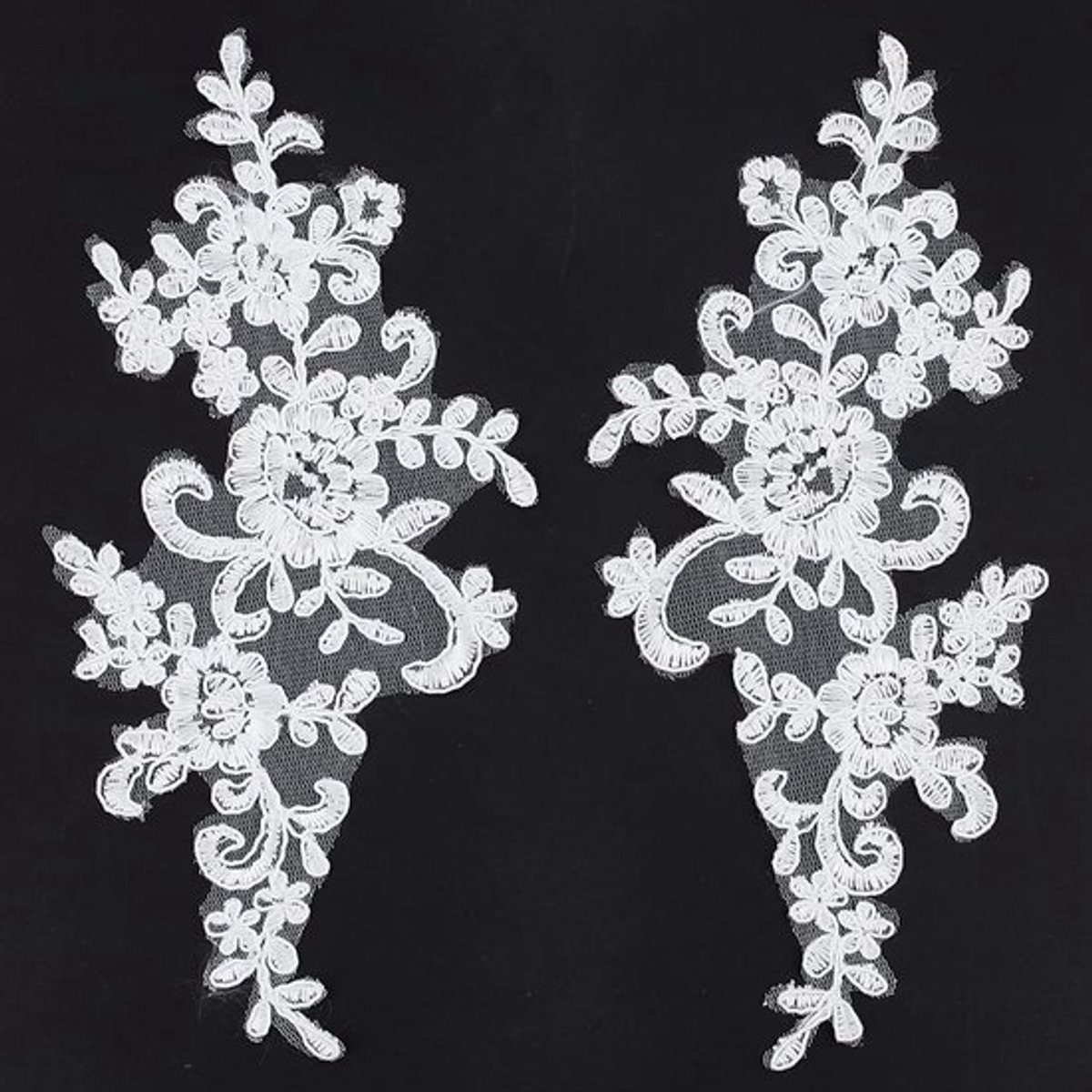 Allecto - Kant Applique - Bloemen Motief - Voor Naaien en Ambachten