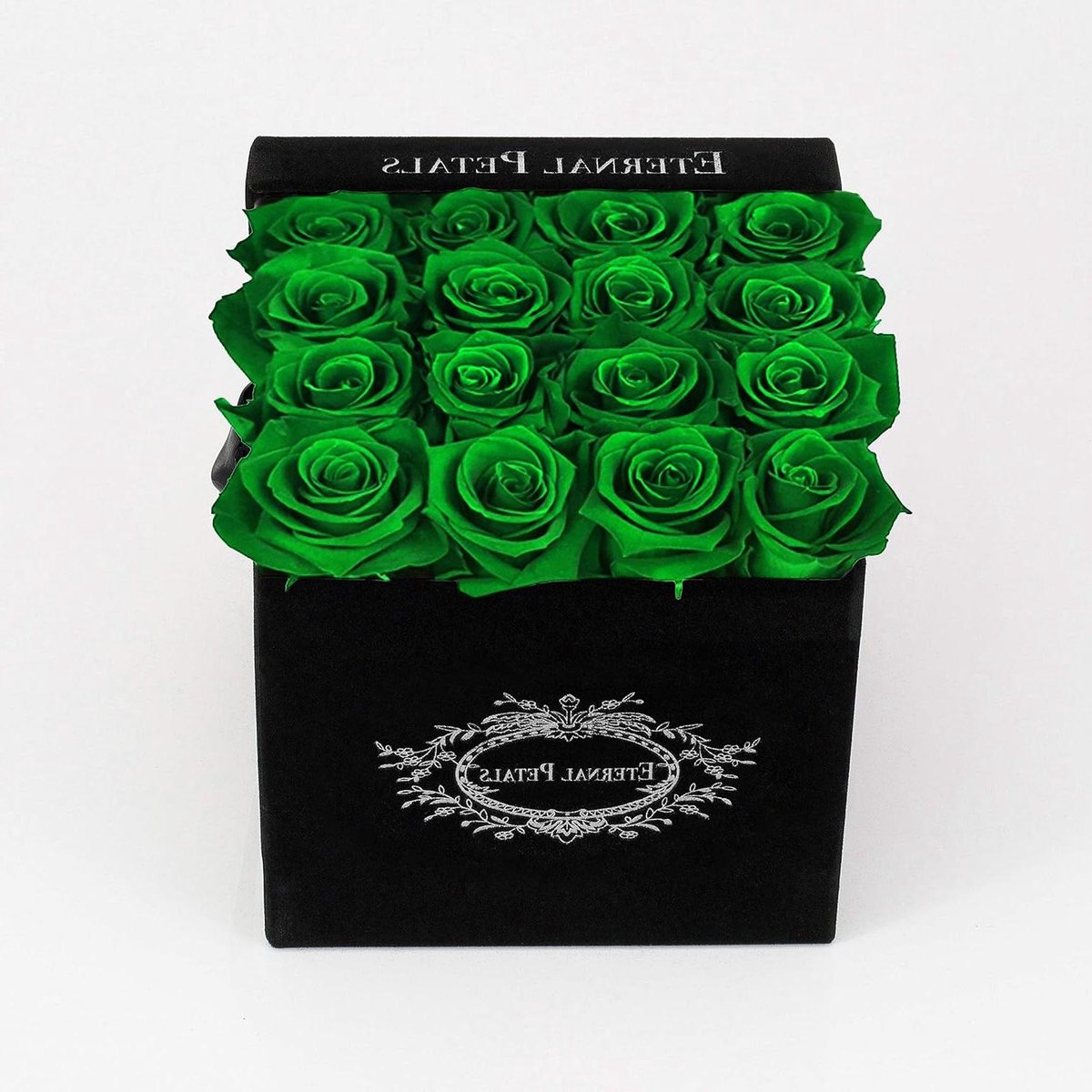 Geconserveerde Rozen - Eeuwige Rozen Luxe Rozen - Cadeau Geven - Blijven een Jaar Goed - 16 Rozen - Groen