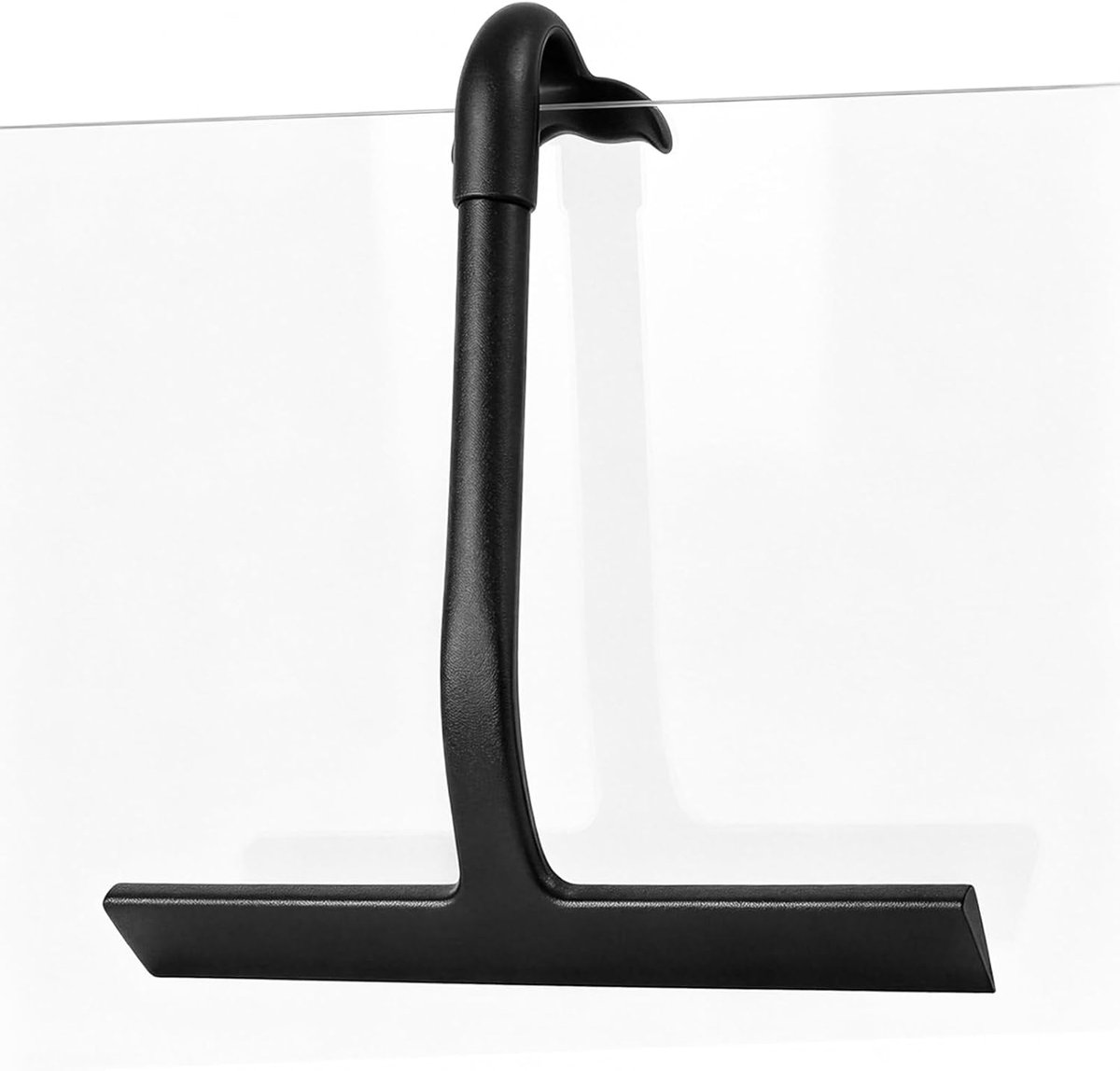 Douchewisser zwart, streepvrije raamwisser 21 cm, eendelige siliconen trekker, ergonomisch