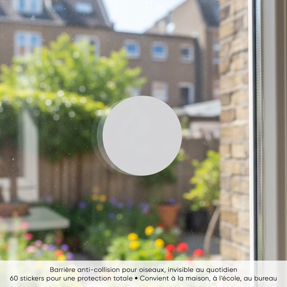 Privacy raamfolie - 60 cirkels - Zelfklevende raamfolie voor ramen en douchedeuren - 85x50