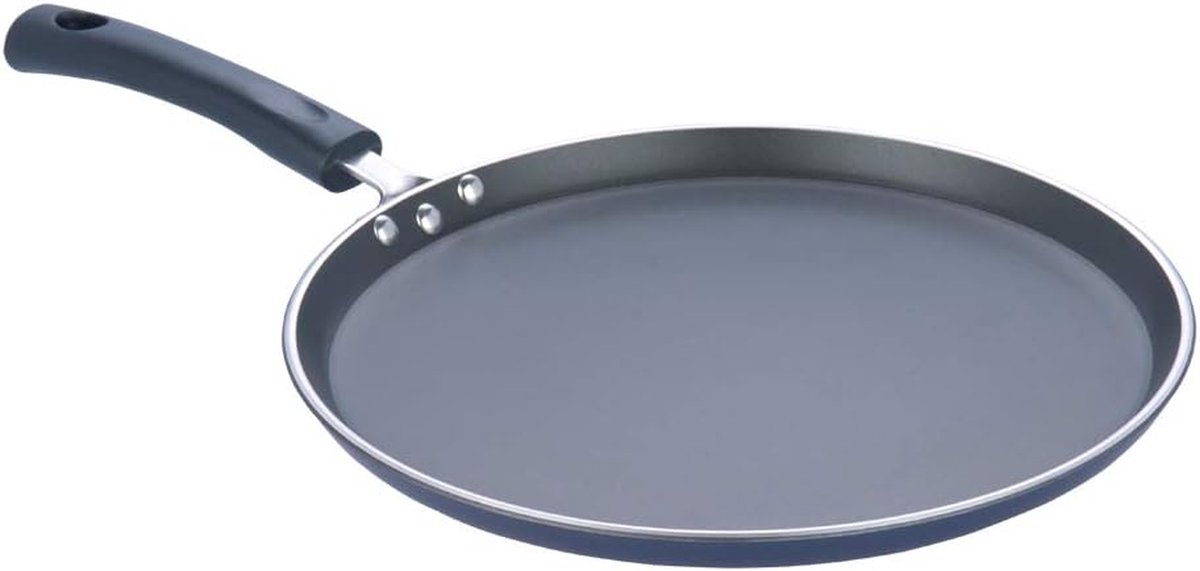 Koekenpan - Platte pan - Pannenkoeken bakken - Anti-aanbaklaag - 28 cm - Zwart