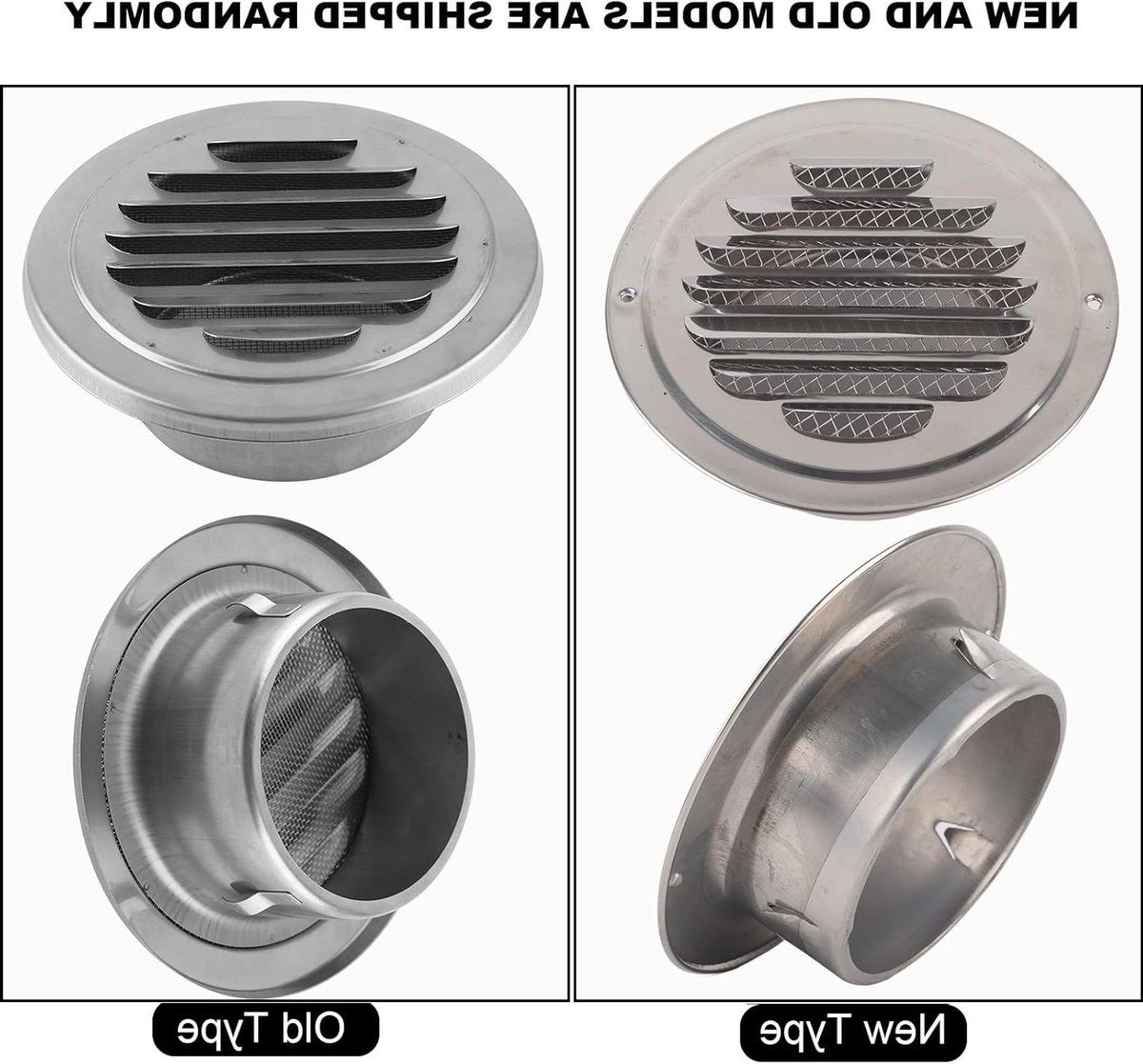 Ventilatierooster Rond - Luchtuitlaat Grill - Ventilatie Binnen - Roestvrij Staal - 10 cm Diameter - Zilver