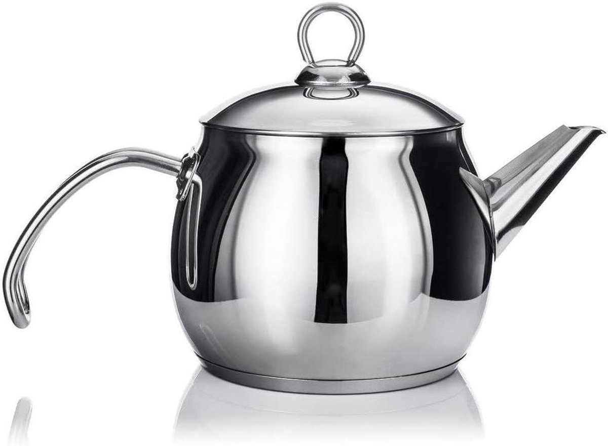 Waterketel Roestvrij Staal - Fluitketel Kan - Water Koken - Vaatwasmachinebestendig - 168 Liter - Zilverkleurig