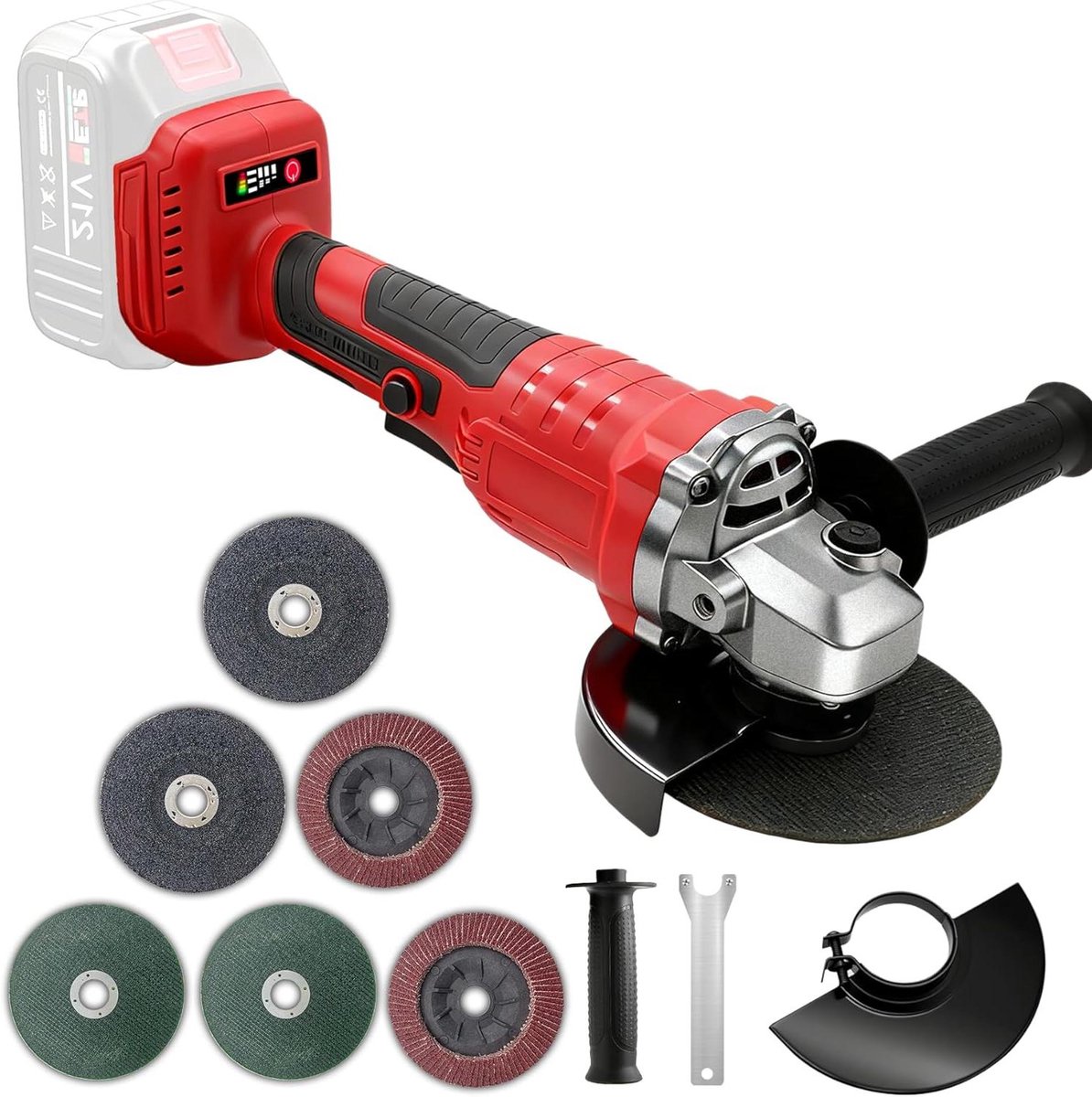 Haakse Slijper - Slijpmachine Hoek - Metaal Bewerken - 12 Volt Batterij - 3429 cm - Metaal