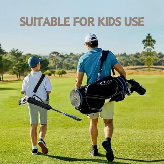 Golf Club Mini Tas - Golftas Draagbaar - Driving Range Oefenen - Lichtgewicht & Opvouwbaar - 3-6 Clubs - Zwart — afbeelding 2
