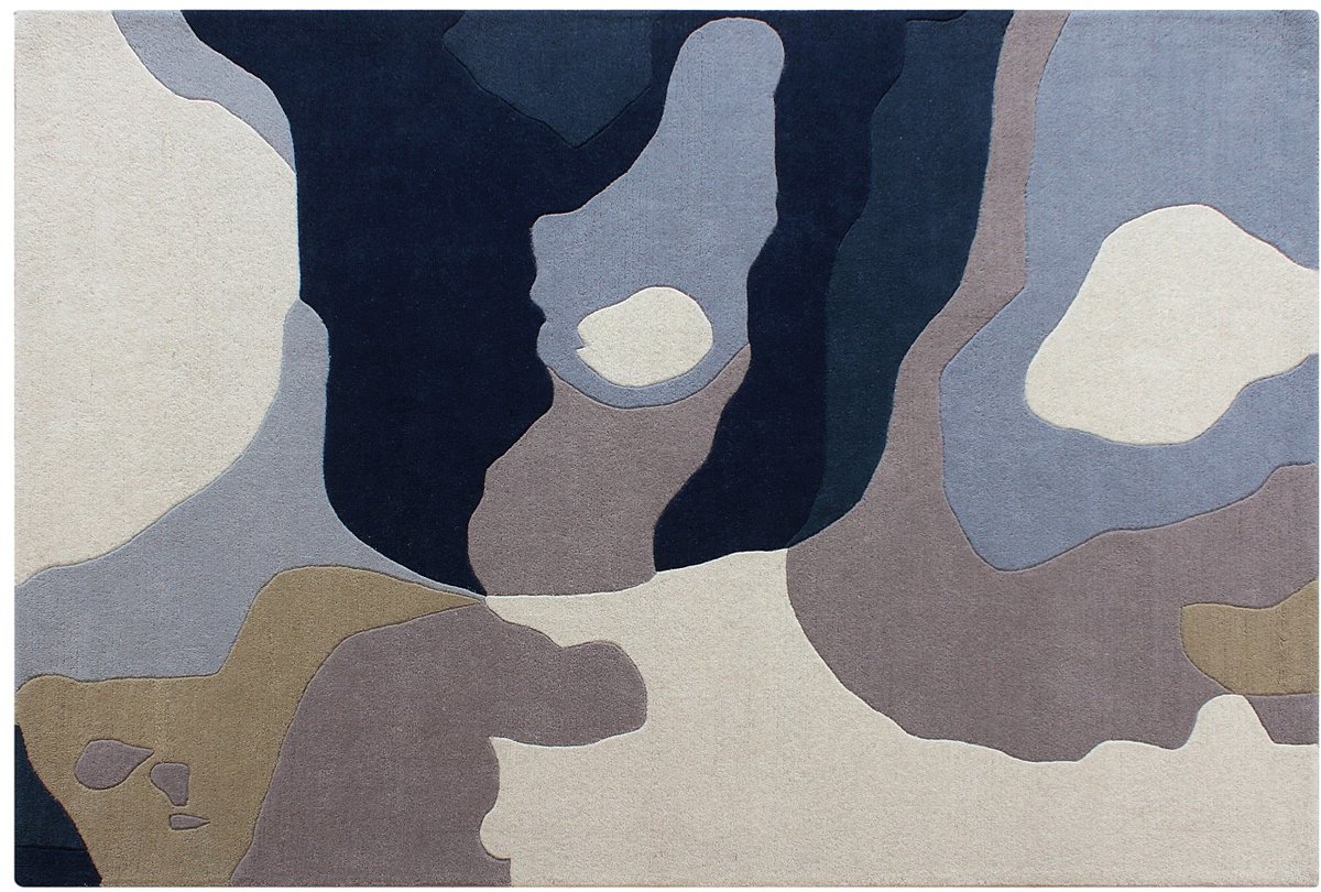 Vente-unique Getuft vloerkleed 100% wol met abstracte patronen - 200 x 290 cm - Multicolour - 2400g/m² - ELINA