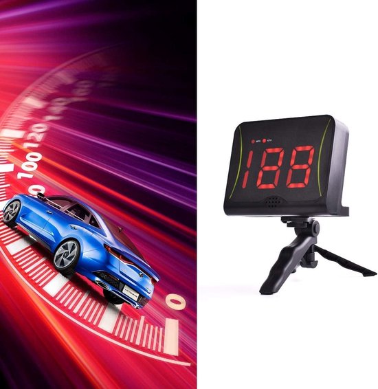 Snelheidsmeter Radar - Balsnelheidsmeter Schietsnelheidsmeter - Sportprestaties Meten - Handsfree Bediening - Tot 199 km/u - Zwart — afbeelding 4