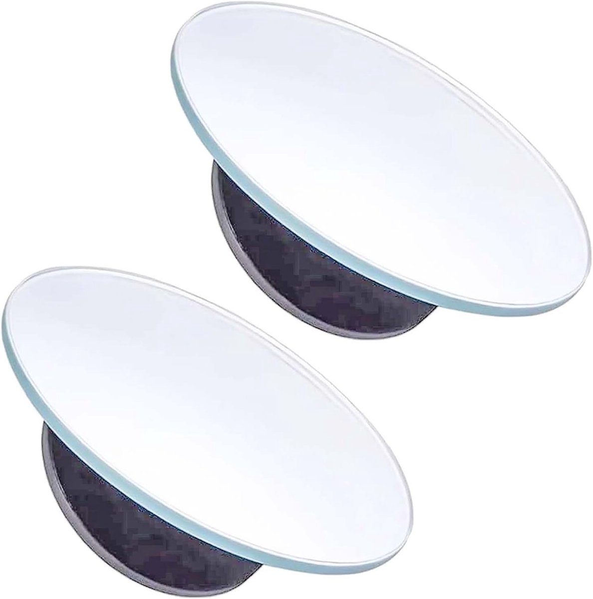 dode hoek spiegel, rond, frameloos, 360 graden draaibaar, mini zelfklevende groothoekspiegel, HD glazen spiegel, convex, voor auto's, vrachtwagens, SUV's, verkeersveiligheid - 2 stuks