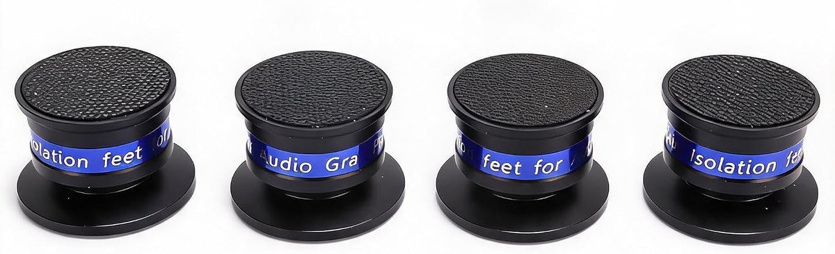 4 Sets Speaker Spikes - Shockproof Isolatie Voeten voor Versterkers, Platenspelers en CD/DVD Spelers, 45mmx33mm Pads voor Geluidsverbetering