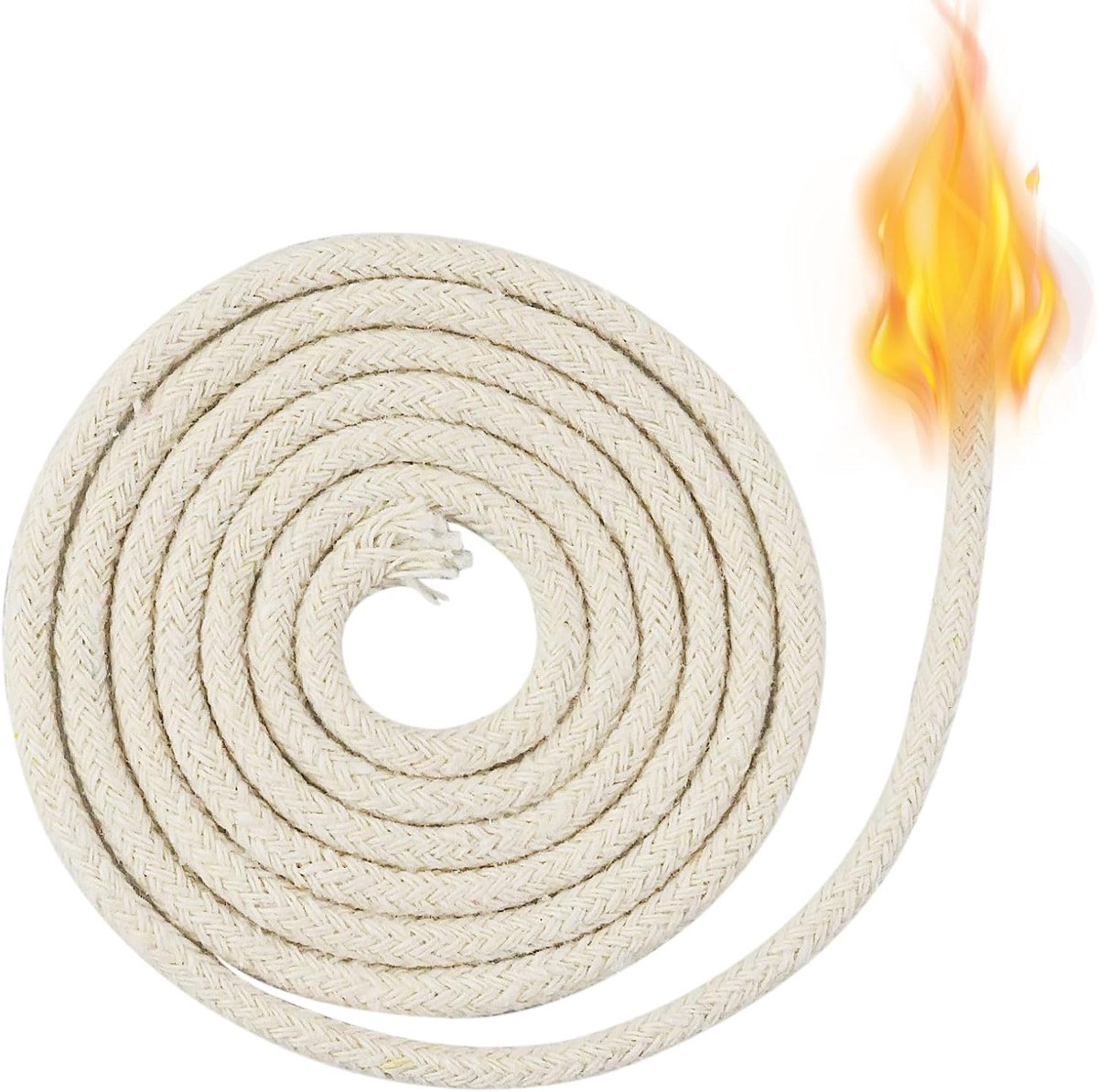 2 meter voor olielampen, 4 mm kaarsenlont, gevlochten katoenen lont, voor kaarsen voor olielampen en kaarsen, doe-het-zelf handgemaakte kaarsen maken, 100 cm x 2
