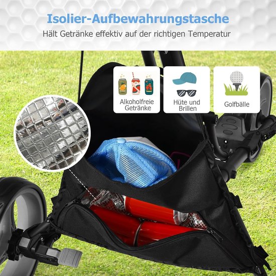Golf Trolley - Golfkar Golftas Trolley - Golfen op de baan - Lichtgewicht Aluminium Frame van GOLF — afbeelding 5