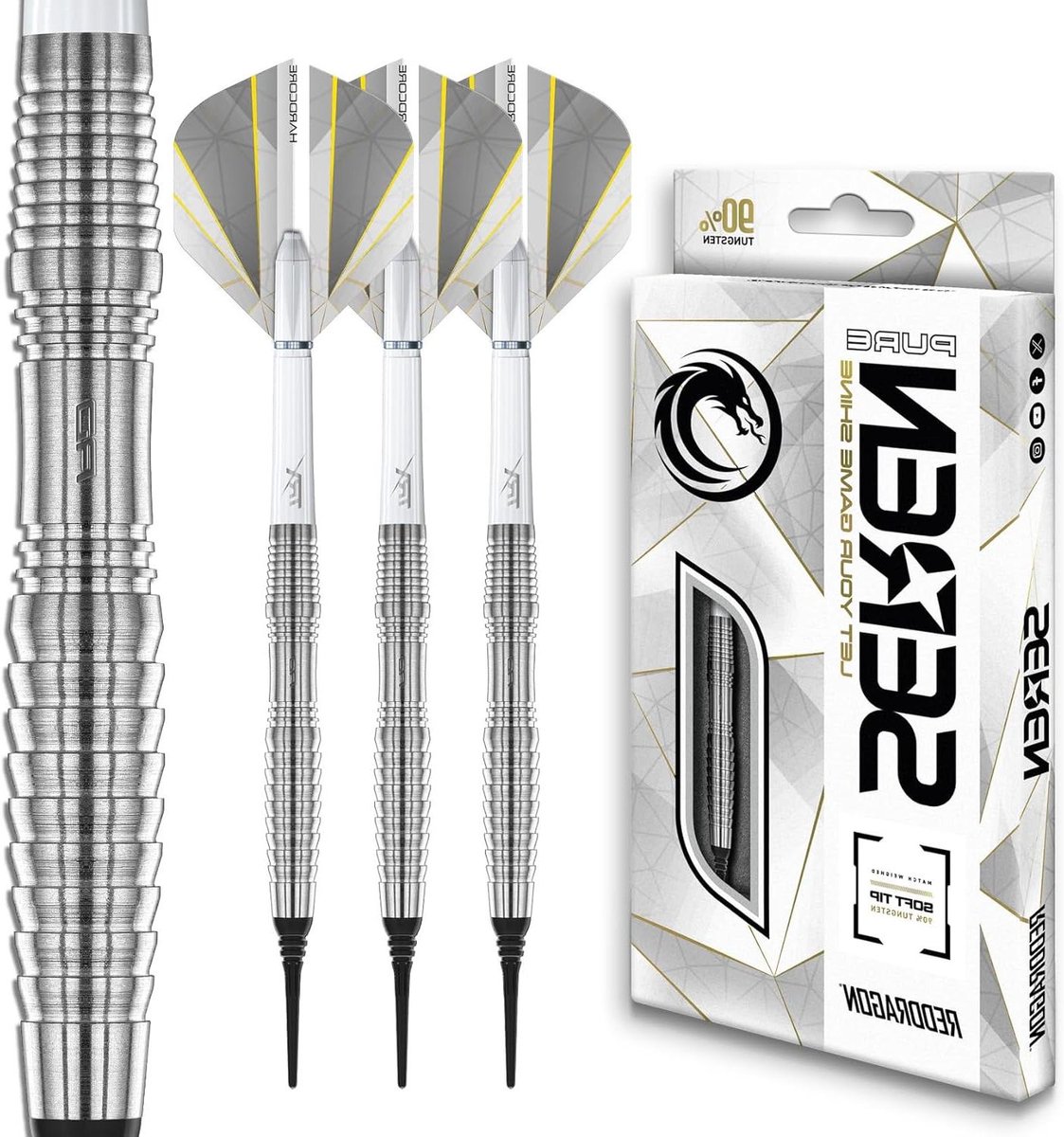 Softtip Darts - Dartpijlen Professionele Darts - Darts Spelen - 90% Wolfraam Vaten - 18G - Zilver